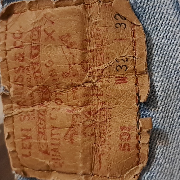 Thrashed Levis high waisted 501 Men's Distressed button fly denim blue jeans 32 - Picture 10 of 15